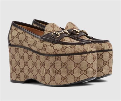 gucci bamboo loafers|Gucci platform horsebit loafers.